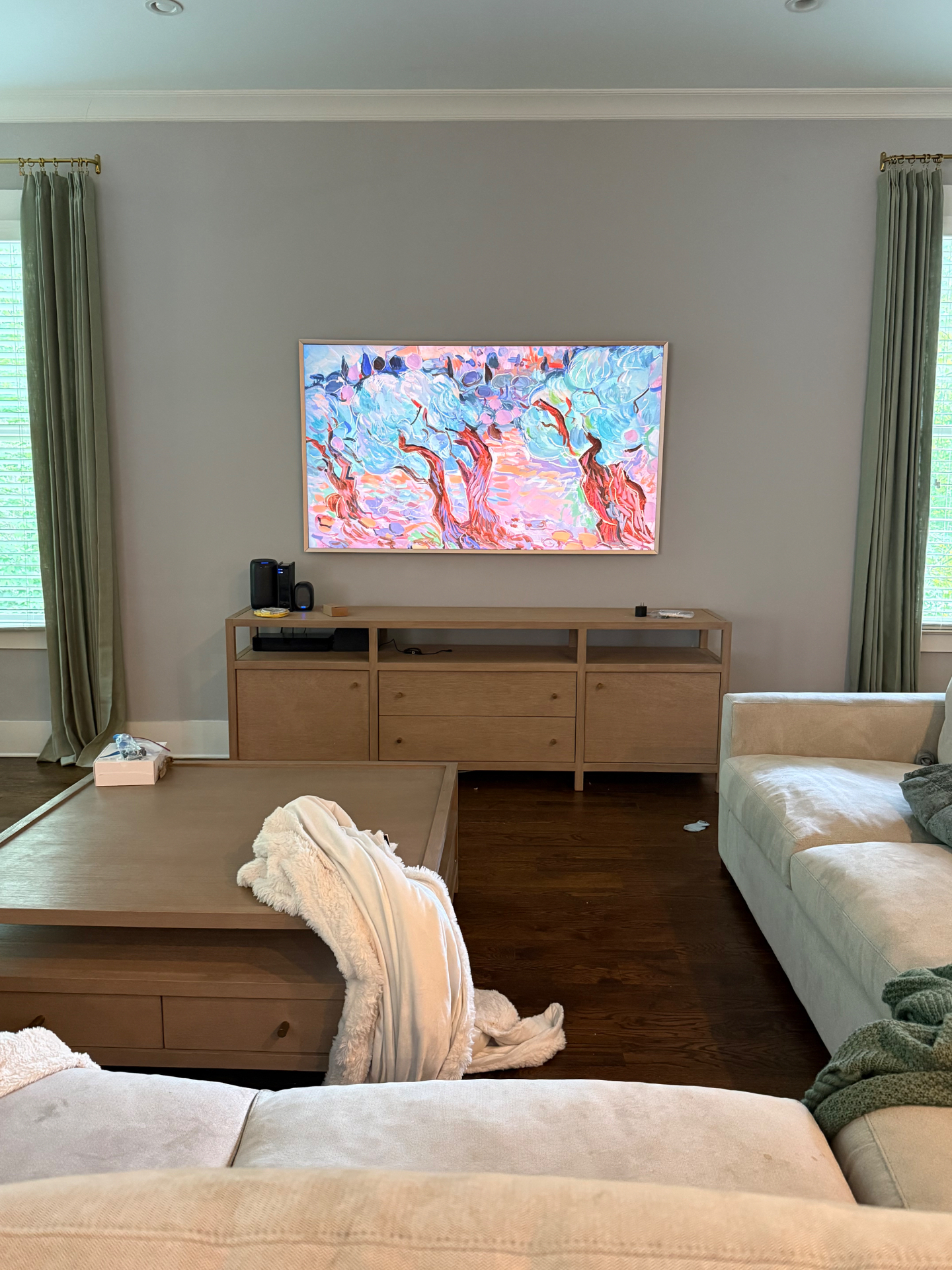75-inch Frame TV TV installation on Drywall in Atlanta, GA
