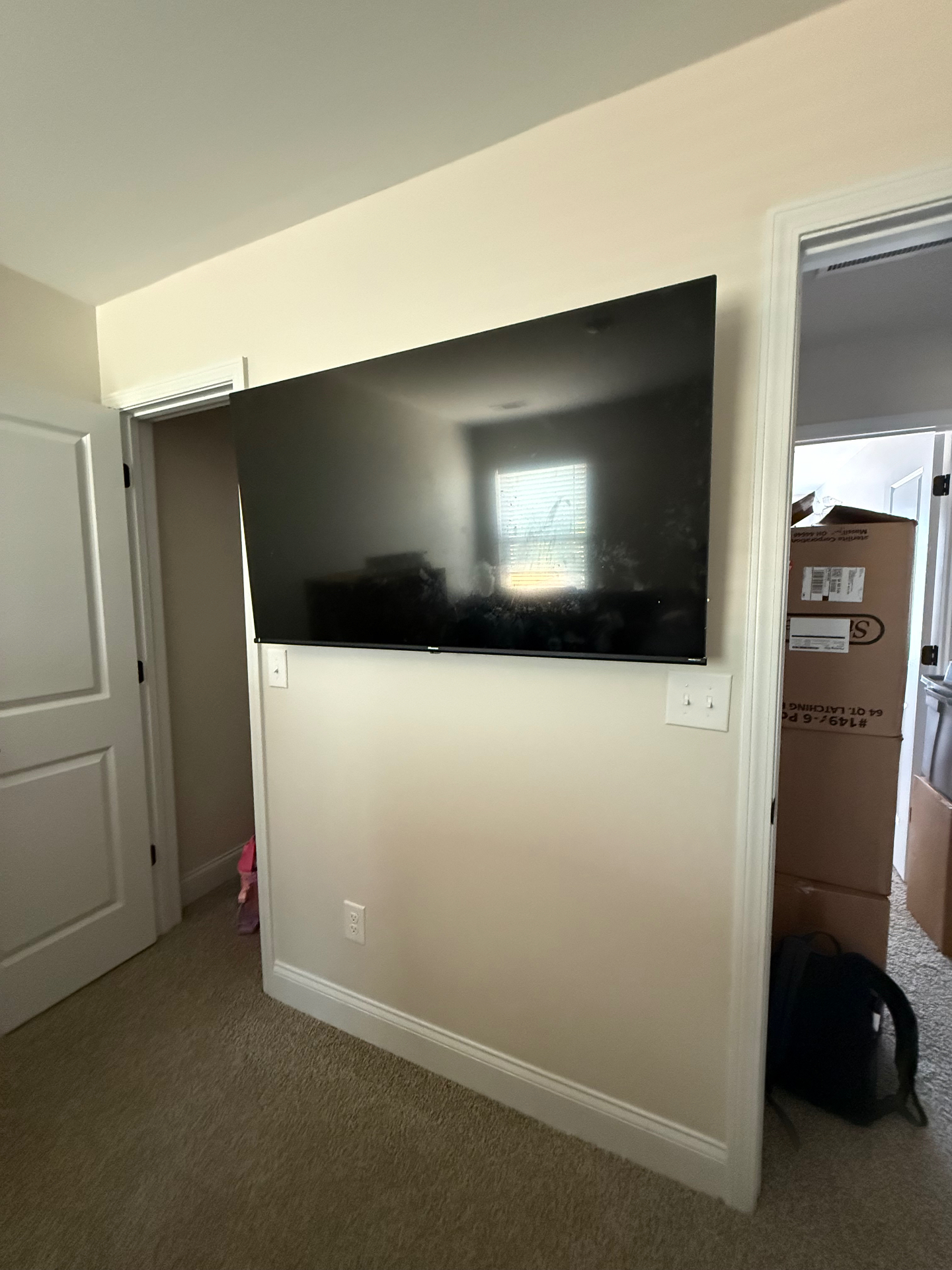 65-inch Full Motion TV installation on Drywall in Kennesaw, GA