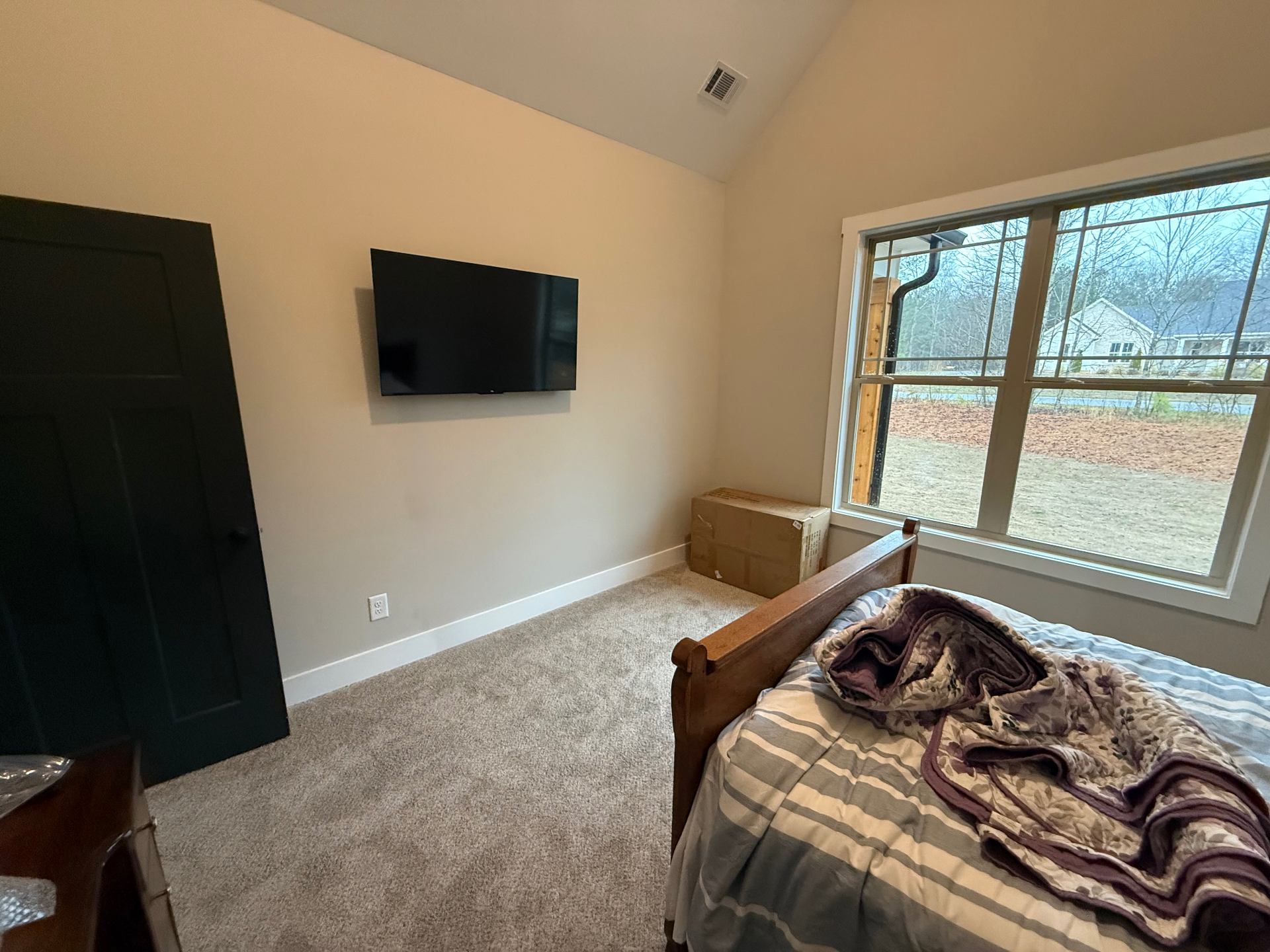 65-inch Fixed TV installation on Drywall in Kingston, GA