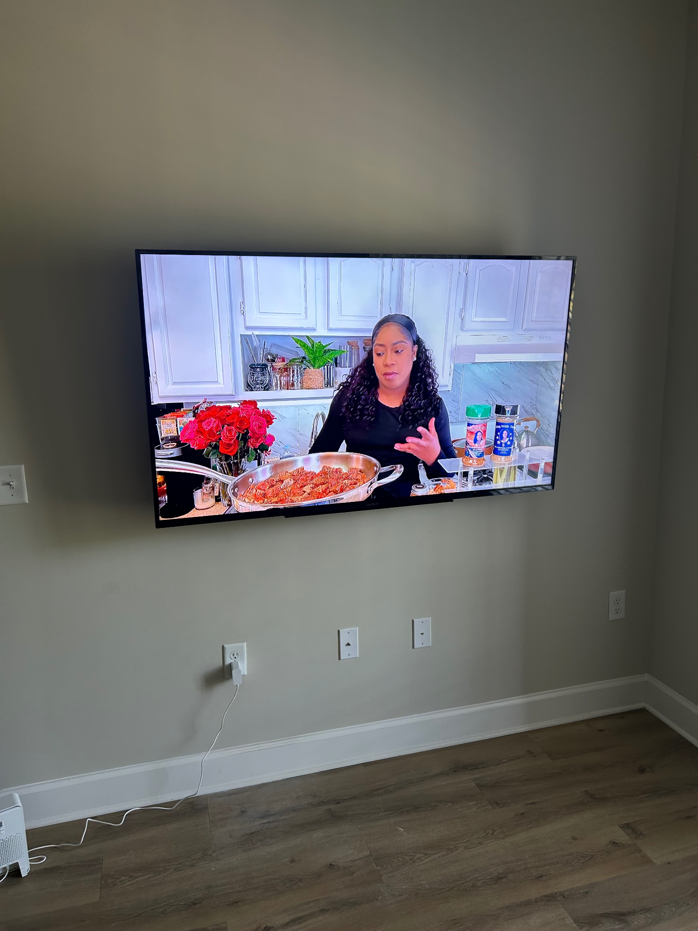 65-inch Tilt TV installation on Drywall in Marietta, GA
