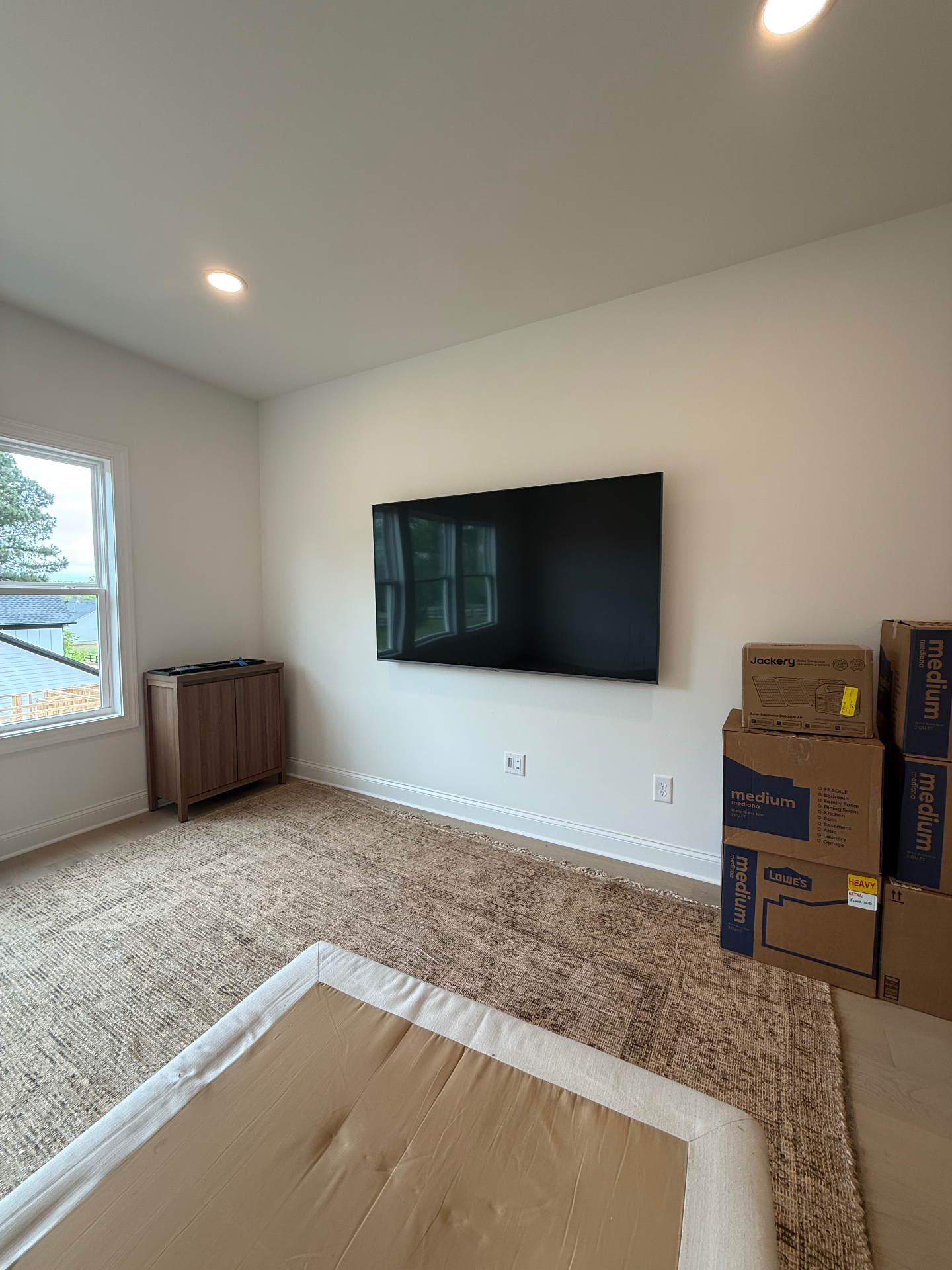 65-inch Fixed TV installation on Drywall in Woodstock, GA