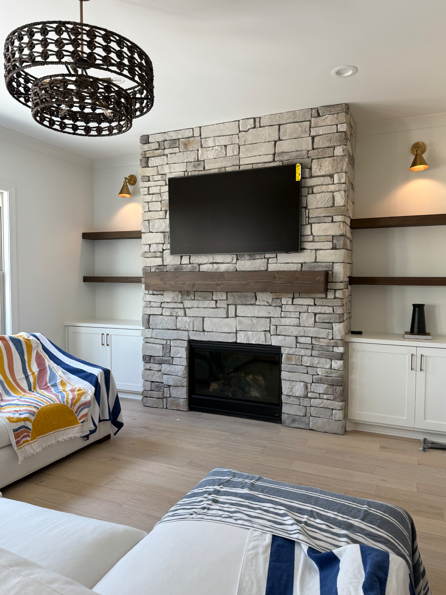 65-inch Frame TV TV installation on Stone in Atlanta, GA