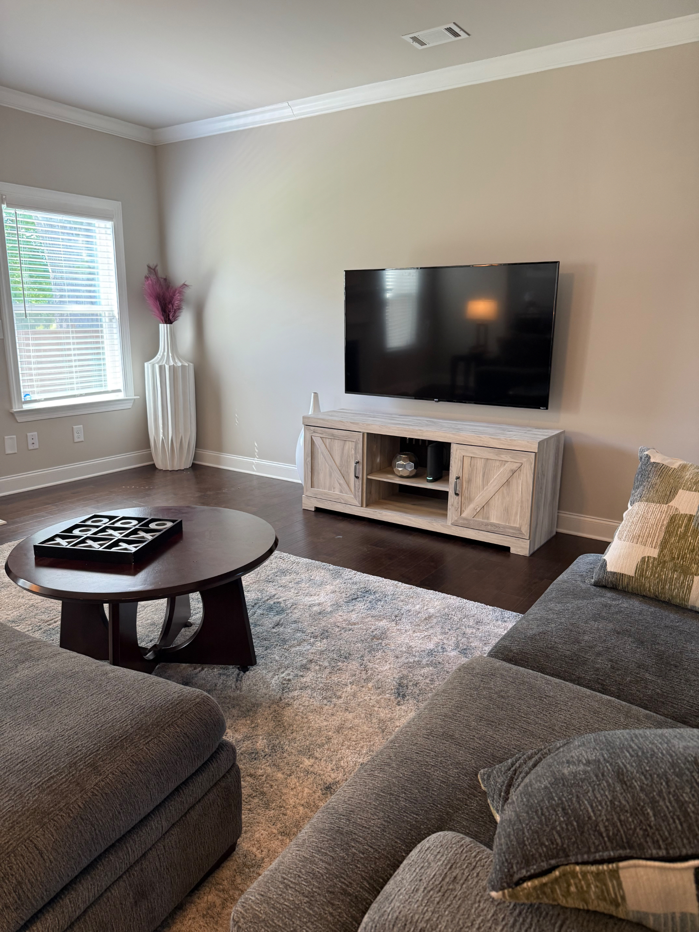 65-inch Full Motion TV installation on Drywall in Canton, GA