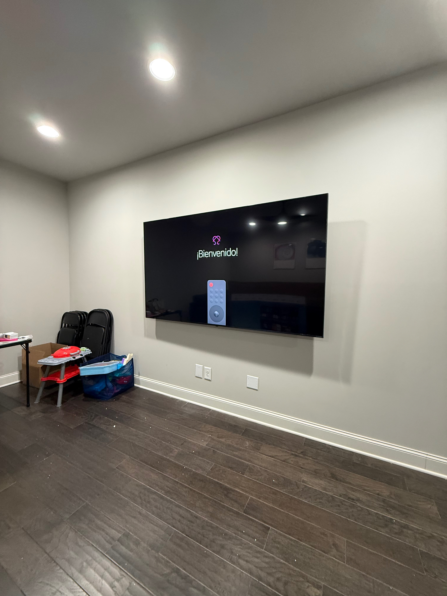 85-inch Full Motion TV installation on Drywall in Tucker, GA